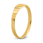 14K Polished 4.5x3.5mm Closed Back Baby Square Signet Ring