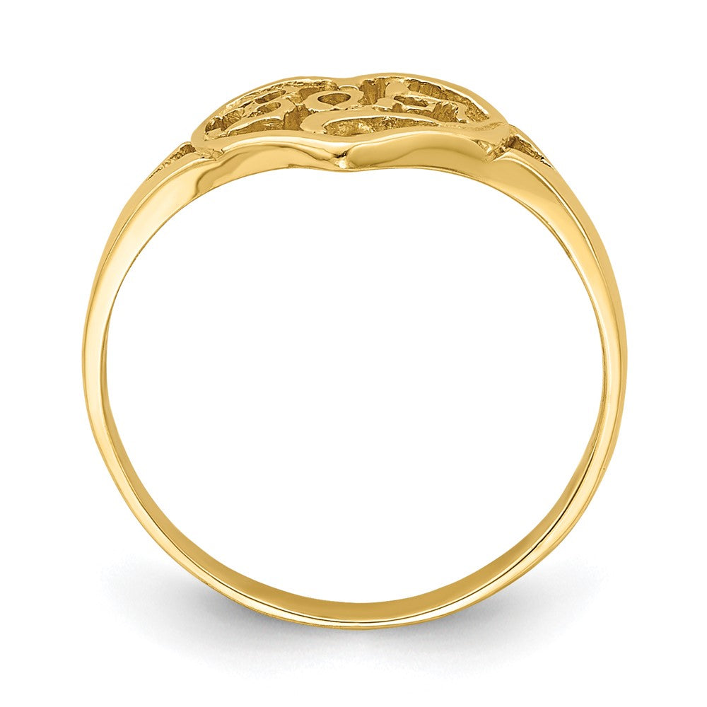 14K Cut-out BABY Heart Baby / Childs Ring