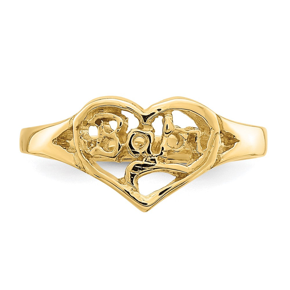 14K Cut-out BABY Heart Baby / Childs Ring