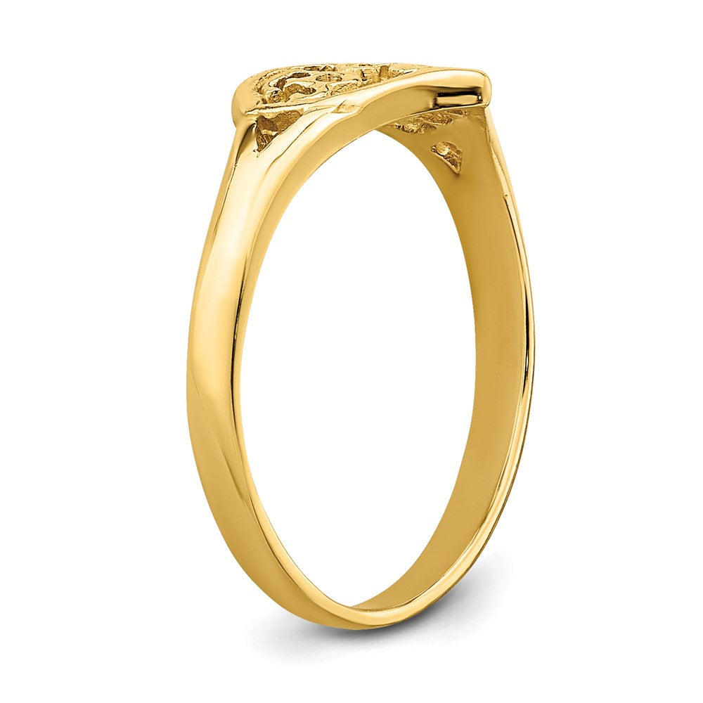 14K Cut-out BABY Heart Baby / Childs Ring