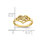 14K Cut-out BABY Heart Baby / Childs Ring