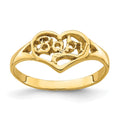 14K Cut-out BABY Heart Baby / Childs Ring