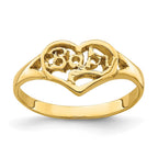 14K Cut-out BABY Heart Baby / Childs Ring