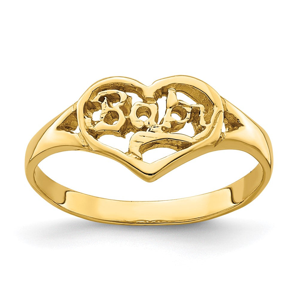 14K Cut-out BABY Heart Baby / Childs Ring