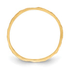 14K 1mm Diamond-cut Zig-Zag Design Flat Band Baby / Childs Ring