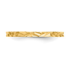 14K 1mm Diamond-cut Zig-Zag Design Flat Band Baby / Childs Ring