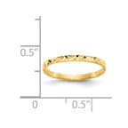 14K 1mm Diamond-cut Design Flat Band Baby / Childs Ring