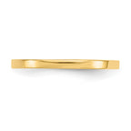 14K High Polished 1mm Flat Band Baby / Childs Ring