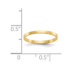 14K High Polished 1mm Flat Band Baby / Childs Ring