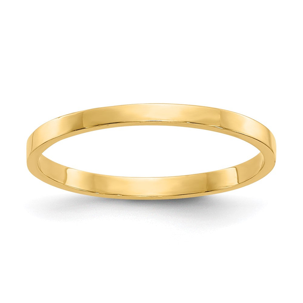 14K High Polished 1mm Flat Band Baby / Childs Ring