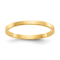 14K High Polished 1mm Flat Band Baby / Childs Ring