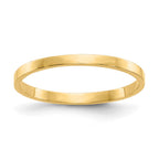 14K High Polished 1mm Flat Band Baby / Childs Ring
