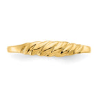 14K Ridged Dome Ring