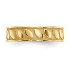 14k 4mm Leaf Design Toe Ring