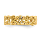 14k Polished Celtic Knot Toe Ring
