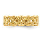 14k Polished Celtic Knot Toe Ring
