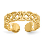 14k Polished Celtic Knot Toe Ring