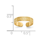 14k 4mm Greek Key Toe Ring