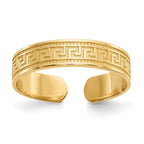 14k 4mm Greek Key Toe Ring