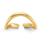 14k Polished Curved Toe Ring