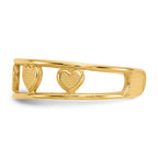 14k Hearts Toe Ring