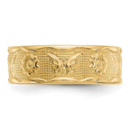 14k Flower and Butterfly Toe Ring