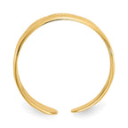 14K Adjustable Polished 3mm Band Toe Ring