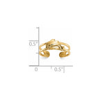 14k Two Dolphins Toe Ring
