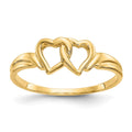 14K Two Intertwined Hearts Ring