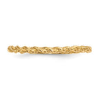 14k Polished Twisted Rope Ring