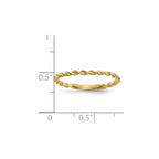 14k Polished Twisted Rope Ring