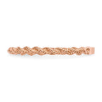 14k Rose Gold Polished Twisted Rope Ring