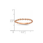 14k Rose Gold Polished Twisted Rope Ring