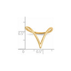 14k Polished Chevron Shaped Ring