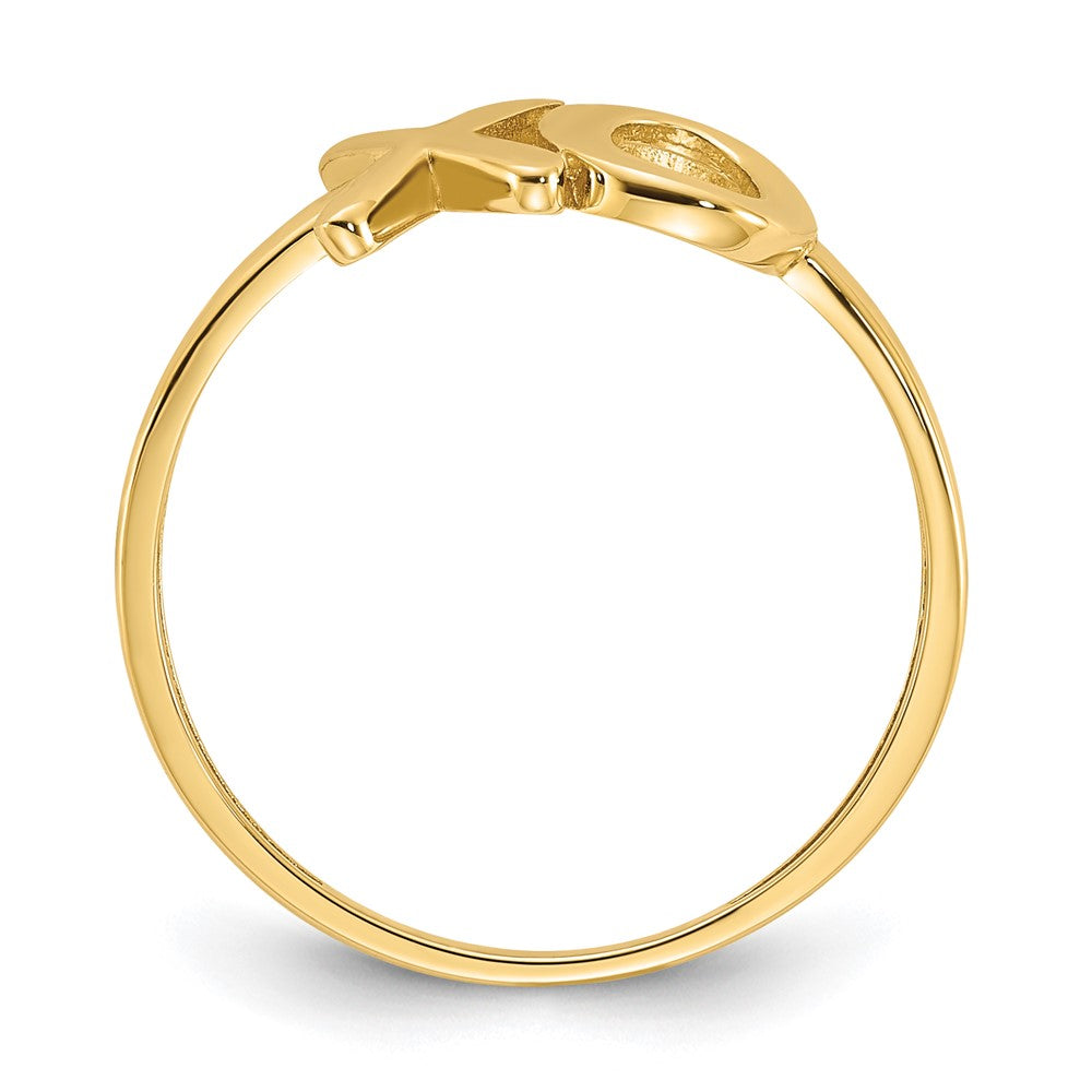 14k Polished X-O Ring
