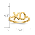 14k Polished X-O Ring