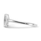 14k White Gold Polished X-O Ring