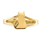 14k Polished Cat Ring