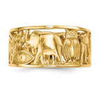 14k Lucky Symbols Cut Out 9mm Band
