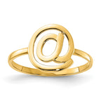 14k Gold Polished @ Symbol Ring