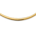 14k with White Rhodium 3.00-6.00mm Graduated Reversible Omega Necklace