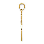 14k Scroll Design Cross Pendant