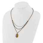 Rose-tone Silver-tone Gold-tone Sacred Heart Necklace