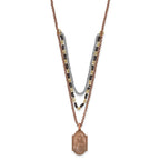 Rose-tone Silver-tone Gold-tone Sacred Heart Necklace
