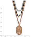 Rose-tone Silver-tone Gold-tone Sacred Heart Necklace