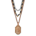 Rose-tone Silver-tone Gold-tone Sacred Heart Necklace