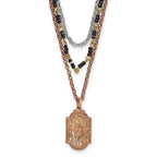 Rose-tone Silver-tone Gold-tone Sacred Heart Necklace