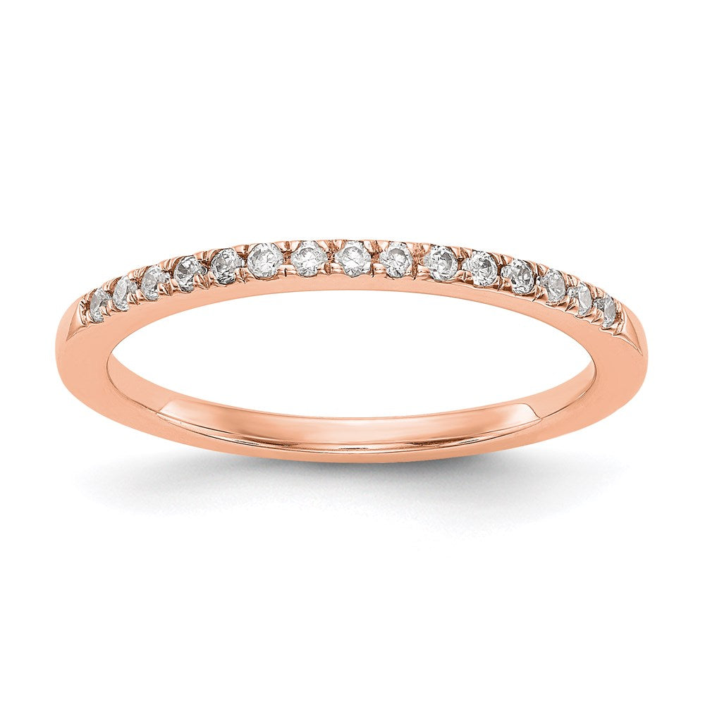 14k Rose Gold Diamond Wedding Band