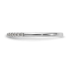 14k White Gold 1/6 carat Diamond Complete Wedding Band