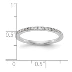 14k White Gold 1/6 carat Diamond Complete Wedding Band